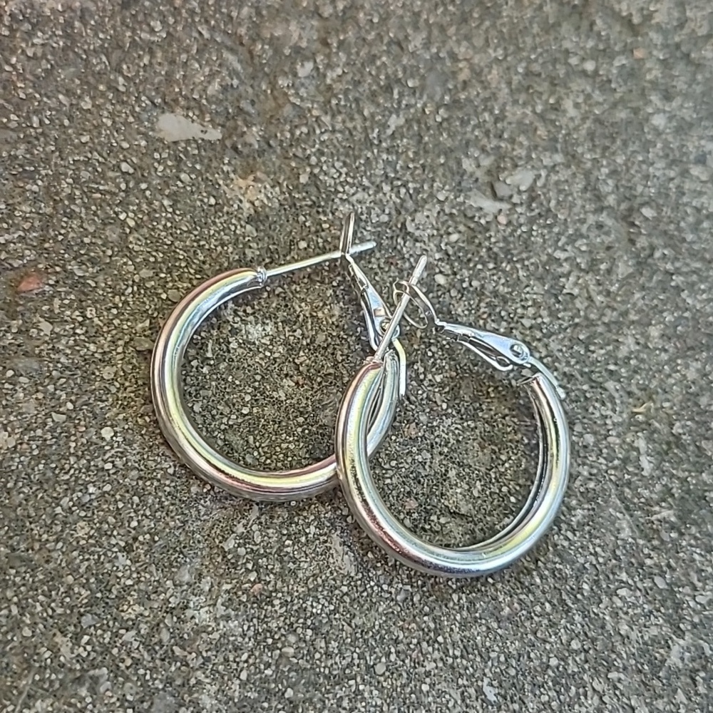 2 for $14! Silver Hoop Earrings NWOT